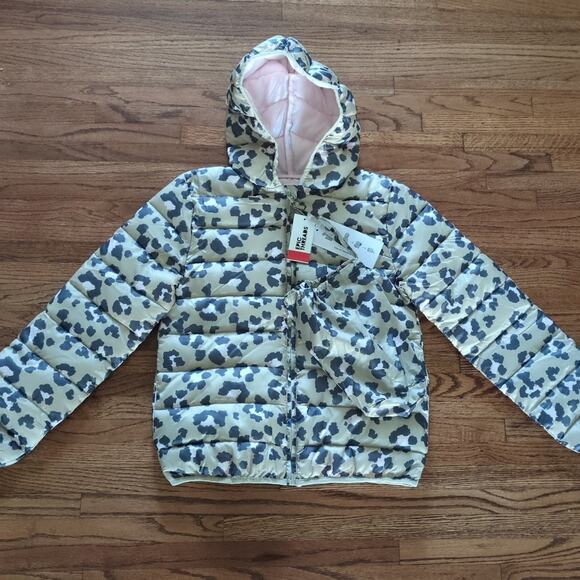 Epic Threads Girls Quilted Leopard-Print Packable Hooded Puffer Jacket sz XL NWT - Picture 2 of 6